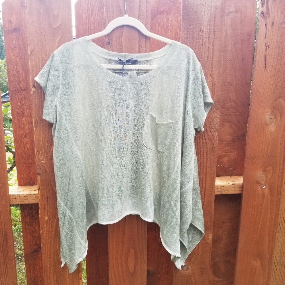 M Made in Italy Green knit top Medium NWT